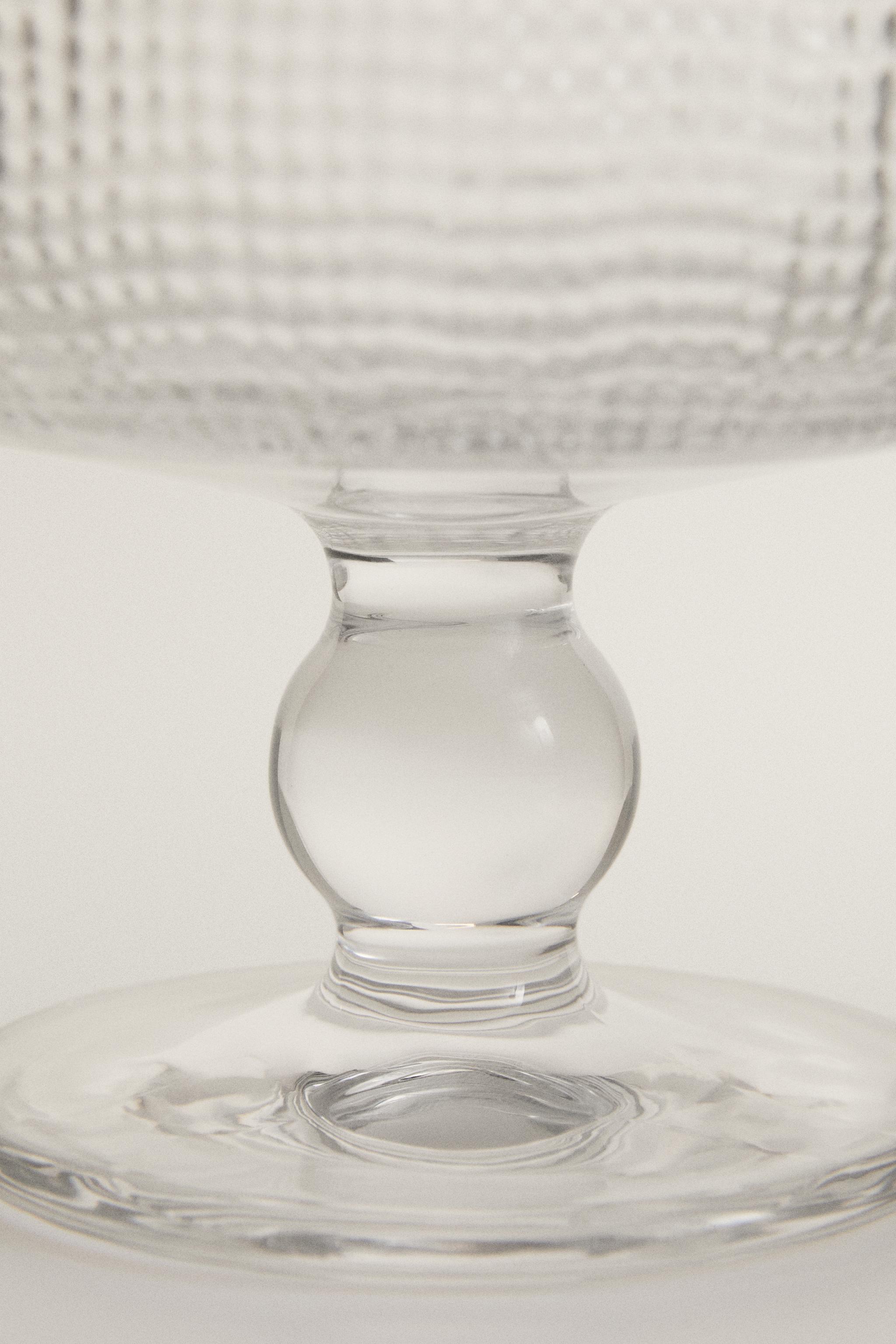 COUPE À DESSERT EN VERRE EN RELIEF